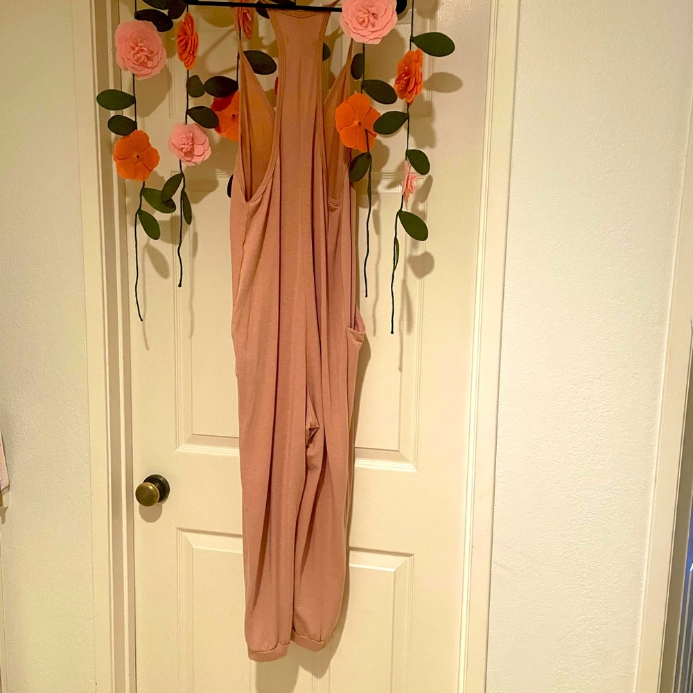 Warm rose color Jump suit